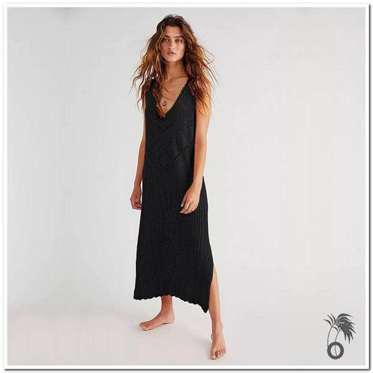Robe de plage longue au crochet