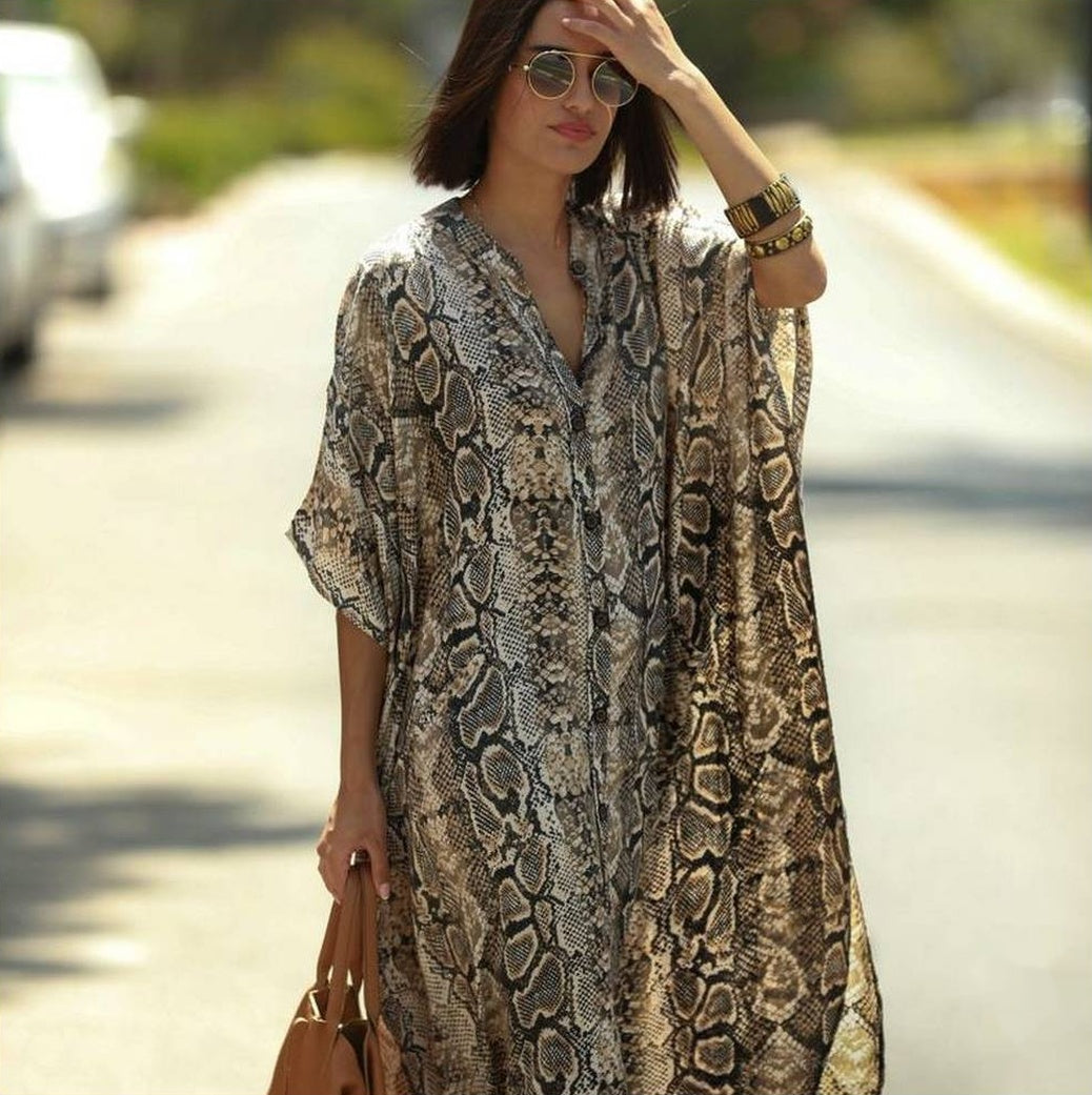Robe longue serpent
