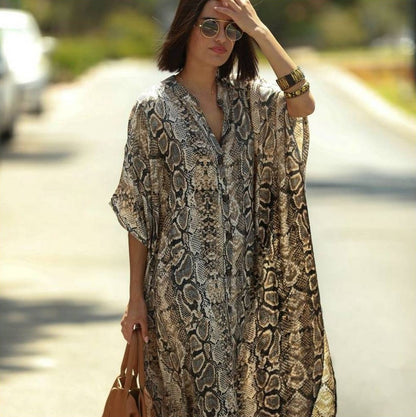 Robe longue serpent