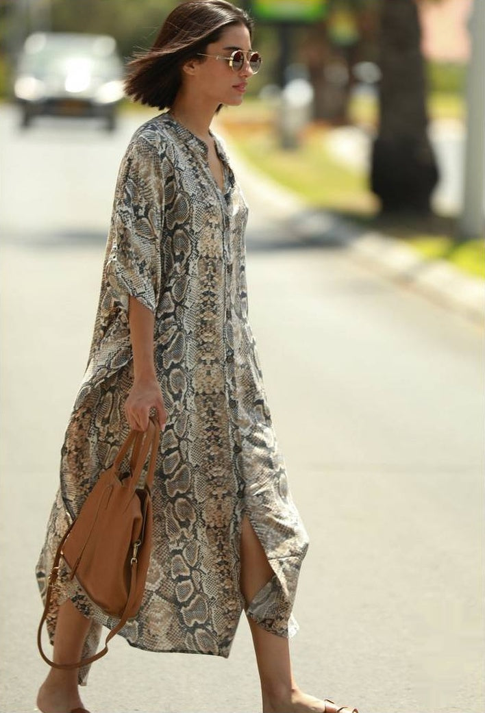 Robe longue serpent