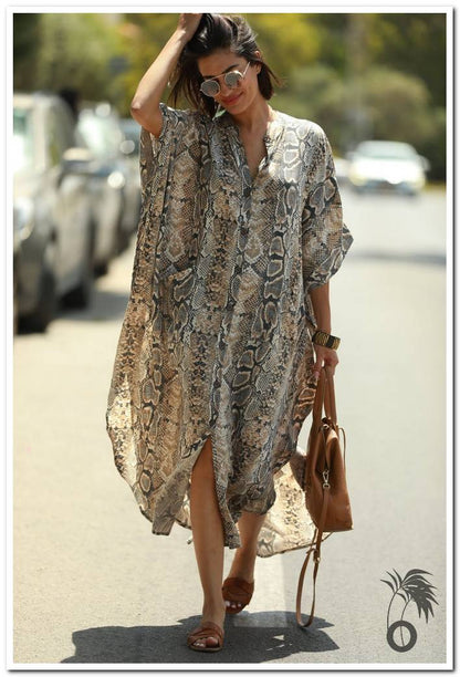 Robe longue serpent