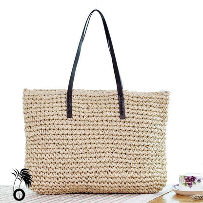 Sac de plage en osier tressé 