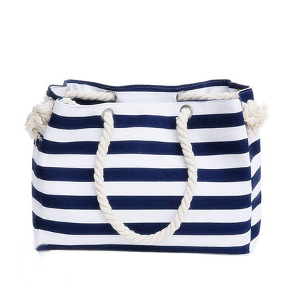 Sac de plage toile rayé