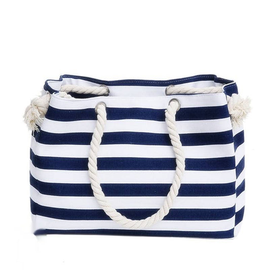 Sac de plage toile rayé