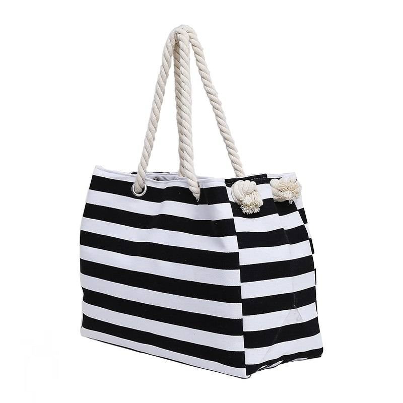Sac de plage toile rayé
