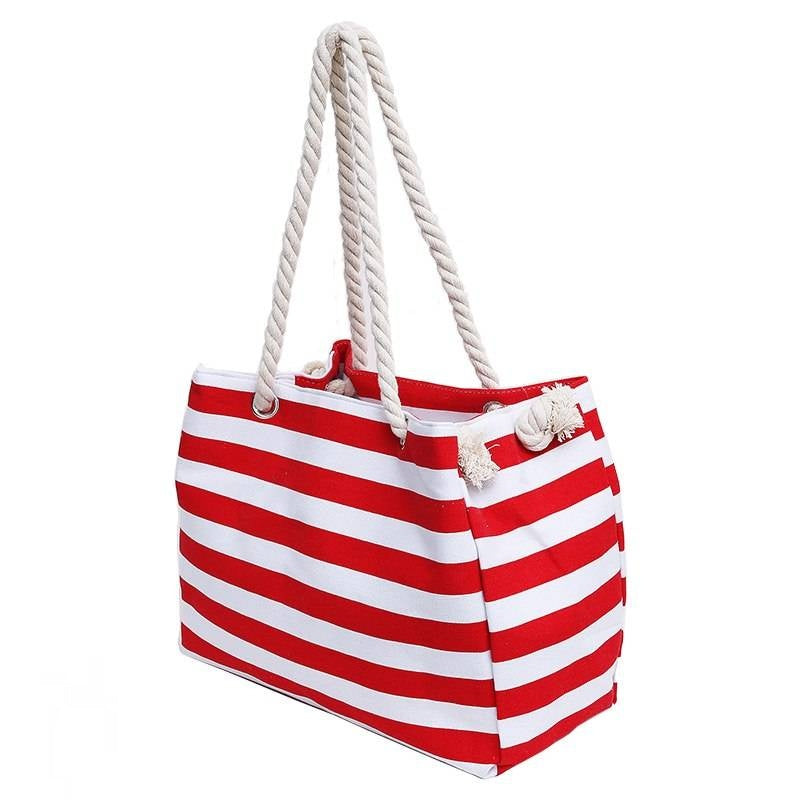 Sac de plage toile rayé