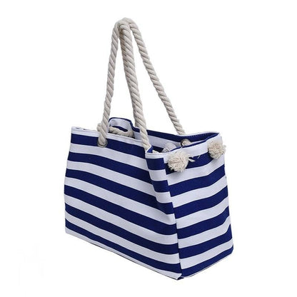 Sac de plage toile rayé