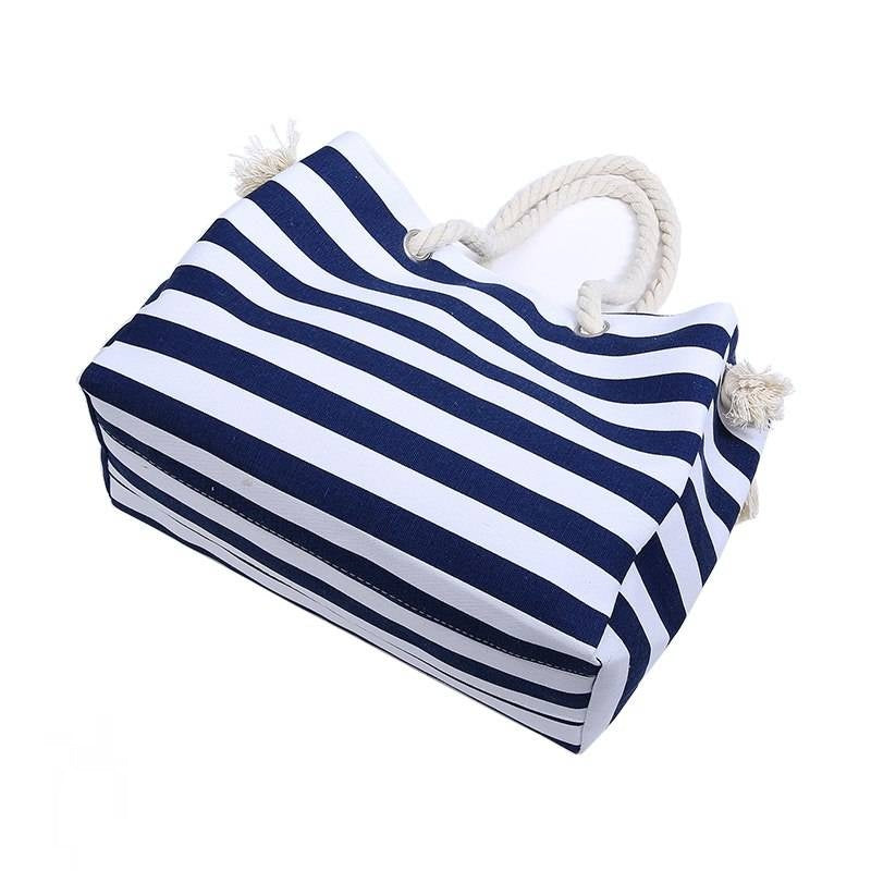 Sac de plage toile rayé