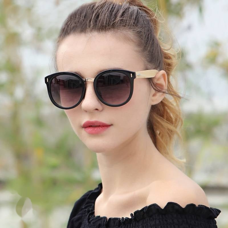 Lunettes de Soleil Femmes Bambou Designer