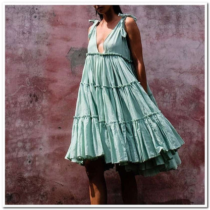 Robe de plage à volants