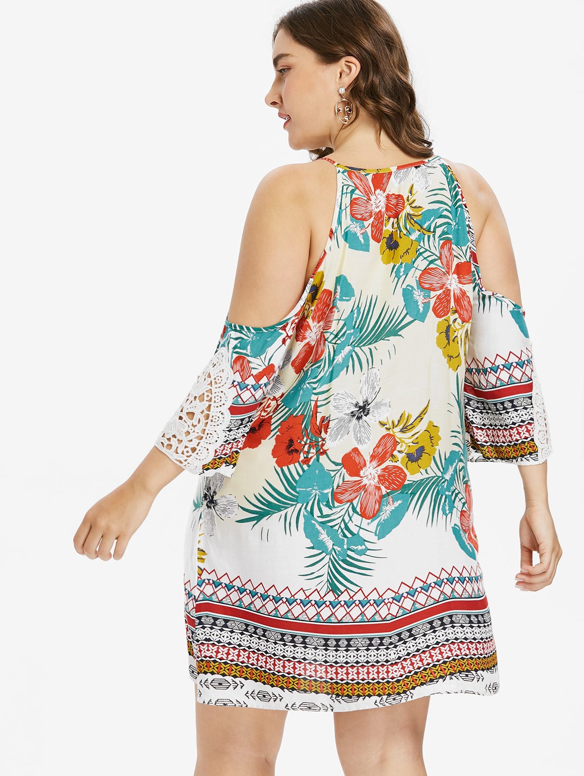 Robe de plage grande taille fleurie