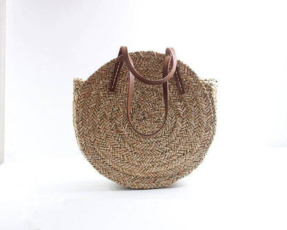 Sac de plage en Osier Naturel Tressé à la Main
