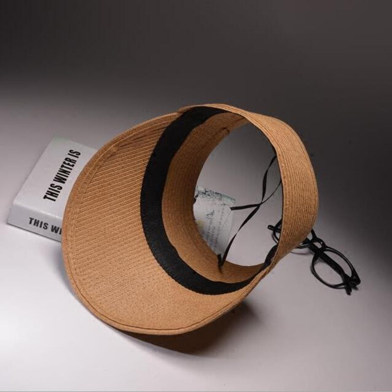 Visière Femme casquette de paille Anti UV