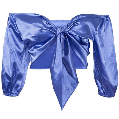 Top Sexy noué en Satin