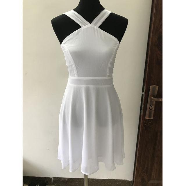 Robe d'été sans manches blanc robedeplage.fr