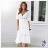 Longue robe de plage en dentelle blanche larobedeplage.fr