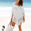 Robe de plage dentelle blanche Juliette larobedeplage.fr