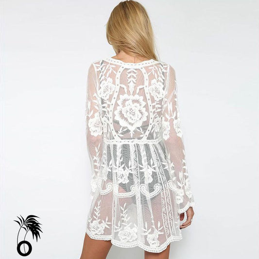 Robe de plage dentelle transparente Marylin