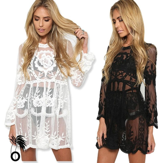Robe de plage dentelle transparente Marylin