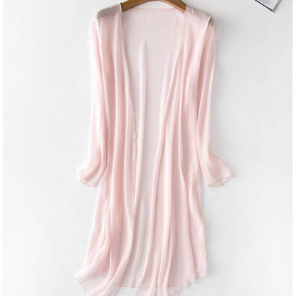 Robe de plage rose Zoé en mousseline ultra légère larobedeplage.fr