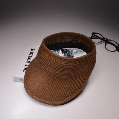 Visière Femme casquette de paille Anti UV